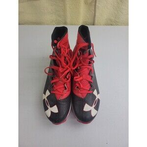 Under Armour Senior 12 Football Cleats Size 11 Black & Red